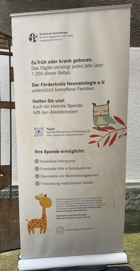 Rollup mit Informationen zum Förderkreis Neonatologie